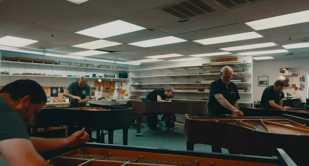 Lindeblad master craftsmen at work in the Restoration Center