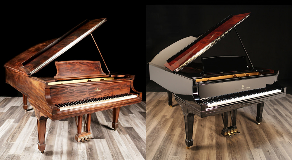 1924 Steinway B before and after restoration
